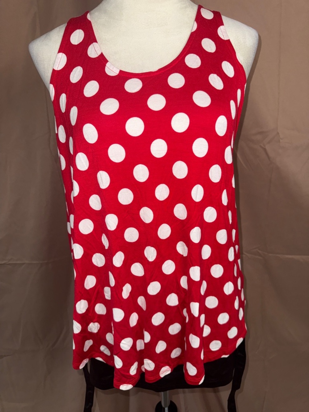 NWT Red Polka Dot Sleeveless Tank Top - Women SMALL